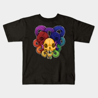 Color Wheel Skulls Kids T-Shirt